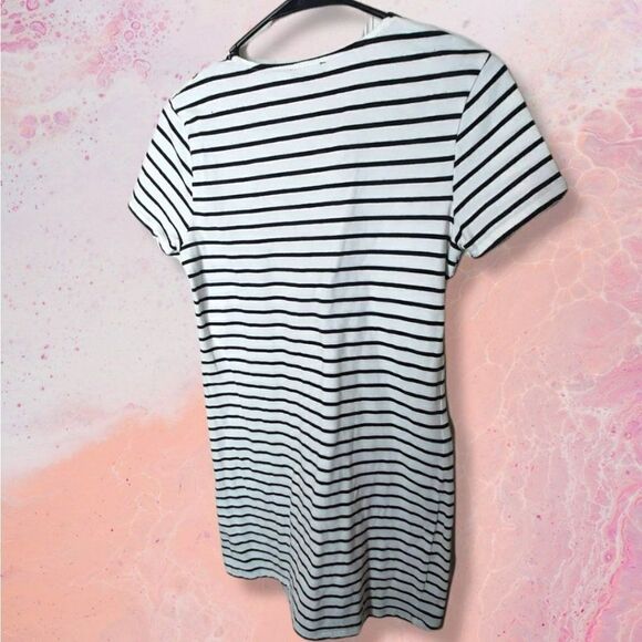 Bardot Australia Stripe Swing Mini Dress in Black sz 6/S US - Picture 6 of 11